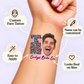 It's Me, Hi, I'm the Groom temporary tattoo personalization guide: custom face tattoo; name can be customized. Easy to apply.
