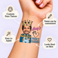 Prince Charming temporary tattoo personalization guide: custom face tattoo; name can be customized. Easy to apply.