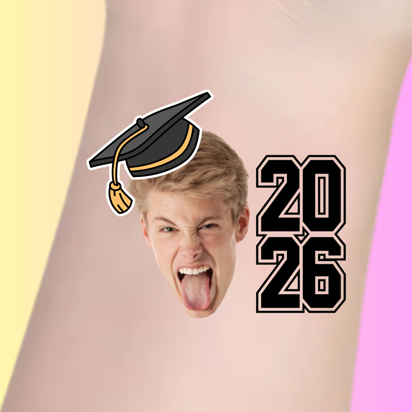 Custom Graduation Temporary Tattoos - Hot Grad Summer