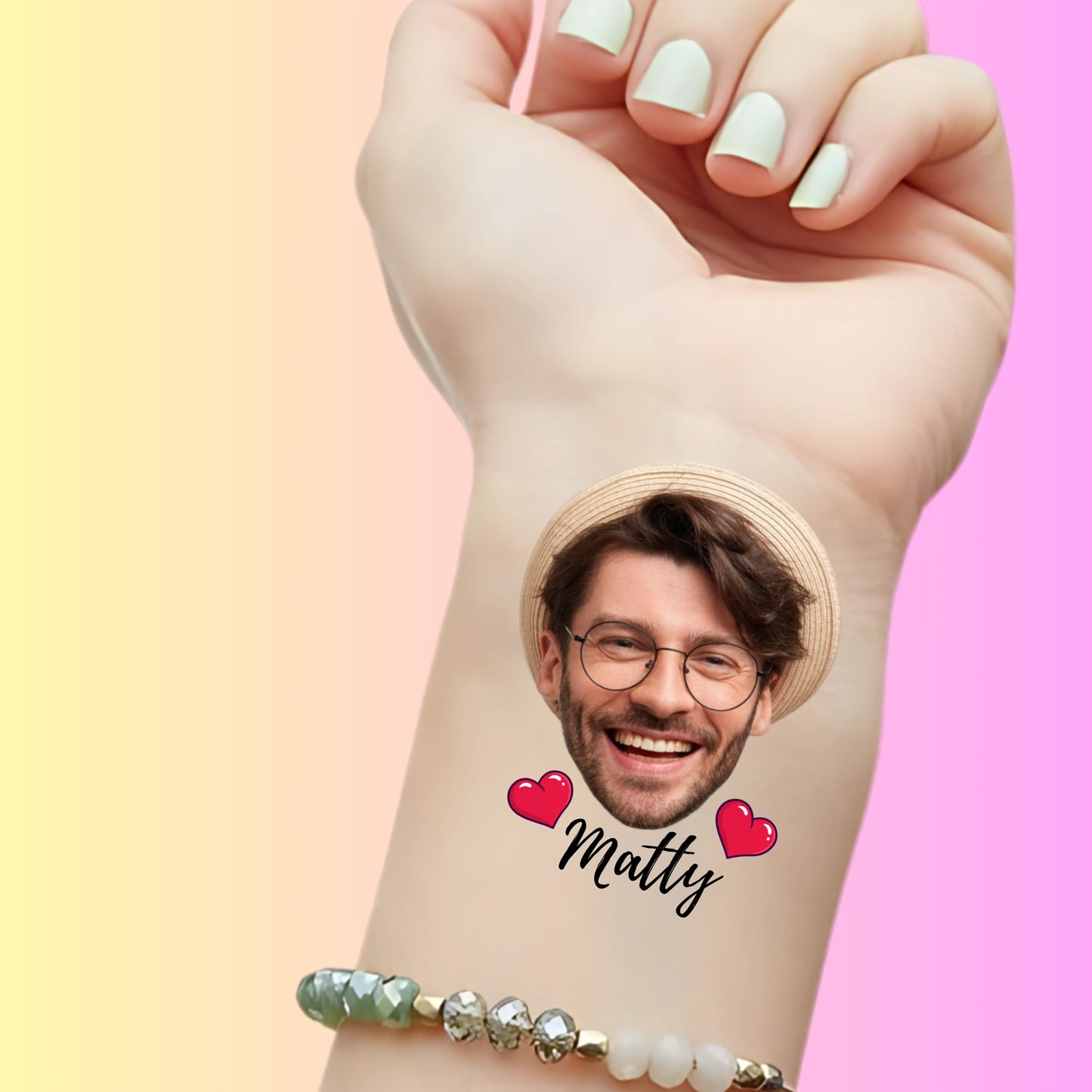 Custom Bachelorette Temporary Tattoos - Groom Name