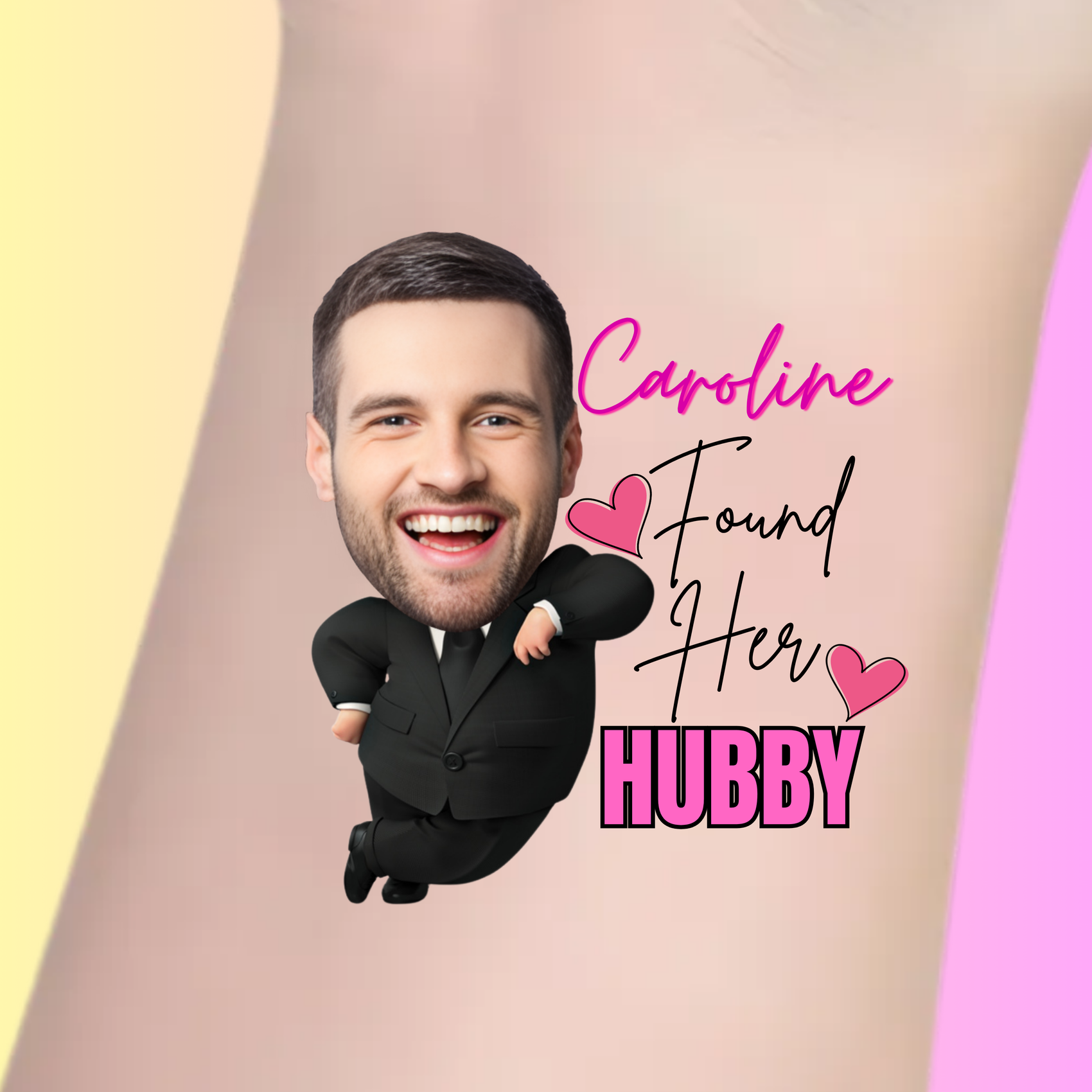 Custom Bachelorette Temporary Tattoos - Found Her Hubby