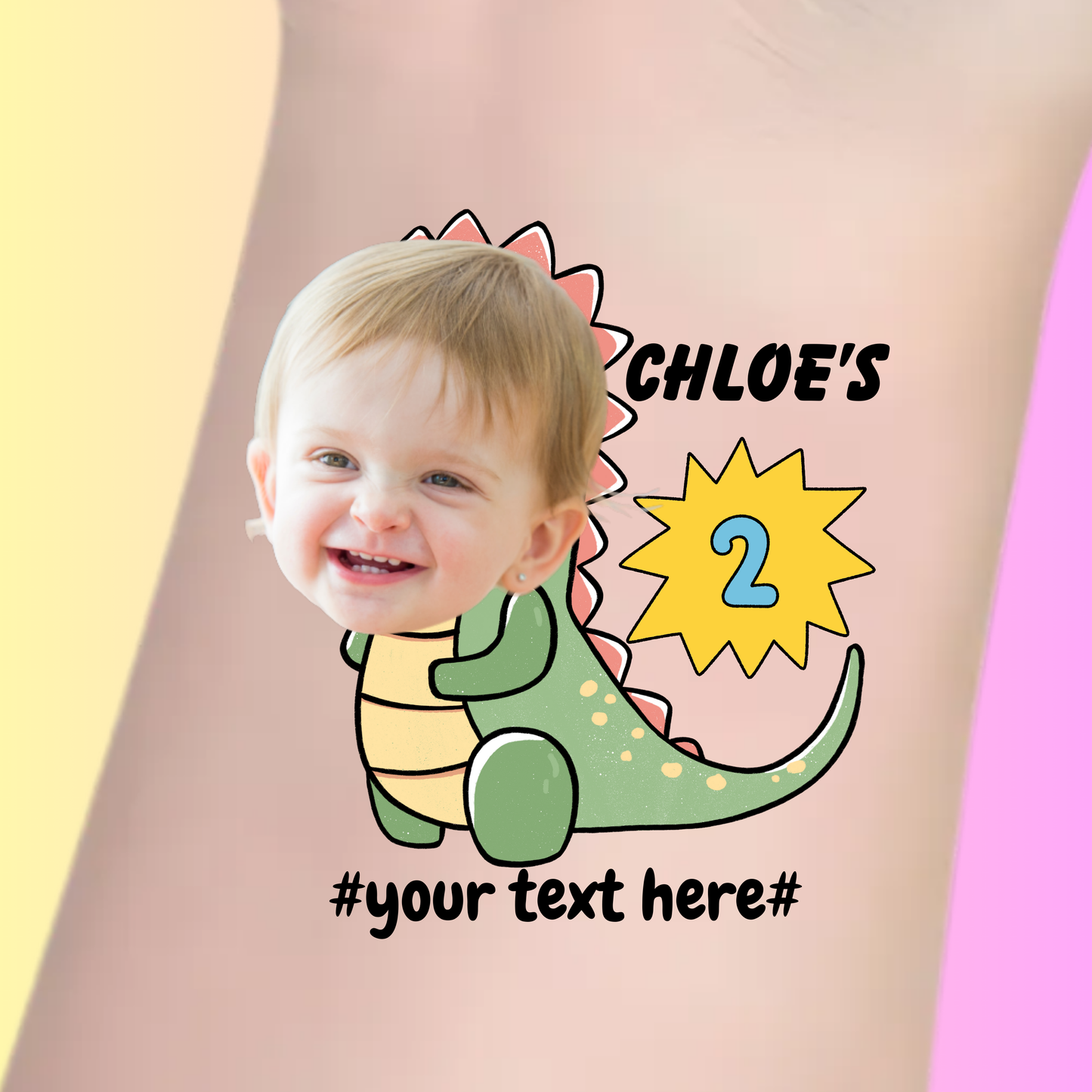 Dino-Mite Birthday Bash – Premium Custom Birthday Tattoos