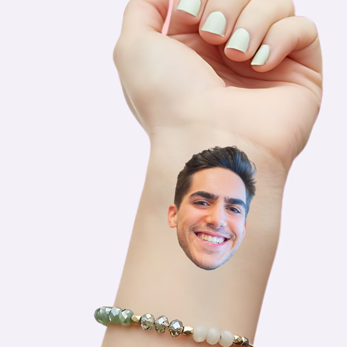 Personalized face temporary tattoo